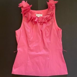 NWOT Jackie Jon Flower Trimmed Sleeveless Blouse